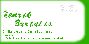 henrik bartalis business card